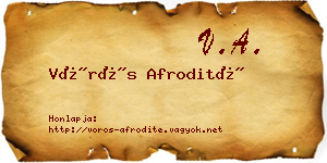 Vörös Afrodité névjegykártya